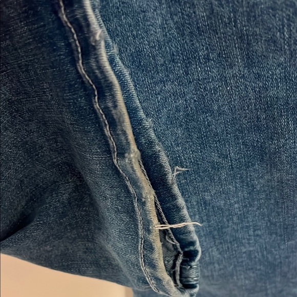 Aerie Light Wash Elastic Waist Flare Leg Jeans - Large - Picture 10 of 10
